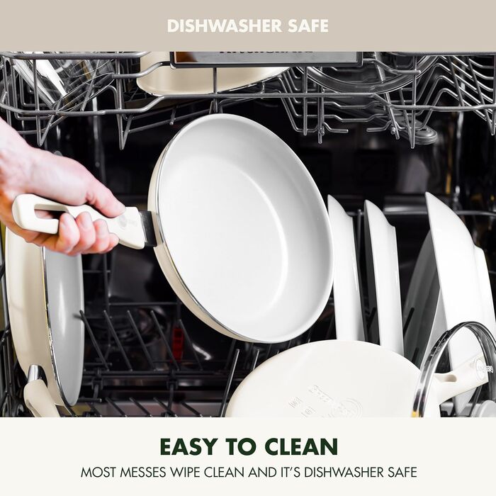 GreenPan Dover сковорода з лопаткою, антипригарне покриття Ceramic, 8 дюймів, для яєць та омлетів, безпечна, можна мити в посудомийній машині та використовувати в духовці