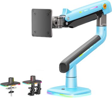 Кріплення для монітора NB Ergonomic для широких моніторів до 60 дюймів, RGB, навантаження до 20 кг, VESA 75/100 (Gulf Blue)