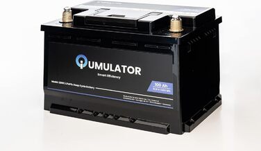 Акумуляторна батарея iQumulator LiFePO4 100Ah 12V 1280Wh з розміром BMS H6R/LN3R DIN, - EQ 160Ah-200Ah AGM/GEL поверхнева батарея для автофургону, човна, кемпінгу або сонячної системи, акумулятор живлення