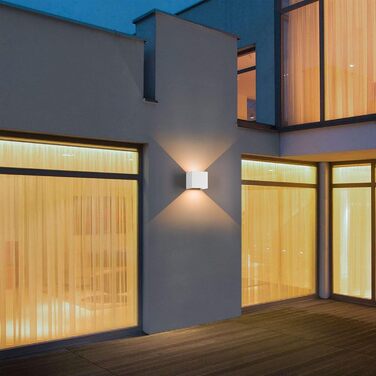 Klighten Настінний світильник з датчиком руху, 12W, IP65, 3000K, тепле біле світло, для вулиці/інтер'єру, регульований світловий потік