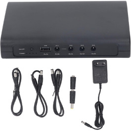 Портативний UPS з акумулятором 12000mAh (44.4WH) для роутера, камери WiFi, з USB-DC виходами, захист від короткого замикання (EU-штекер)