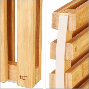 Поличко-лавка Relaxdays з бамбука, 31 x 45 x 46 см, скандинавський дизайн