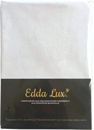 Чохол Edda Lux для подушки Tempur ORIGINAL S-XL, 50x31 см, наволочка з трикотажу, що зберігає форму, 100 бавовна, білий (макс. 50 символів)