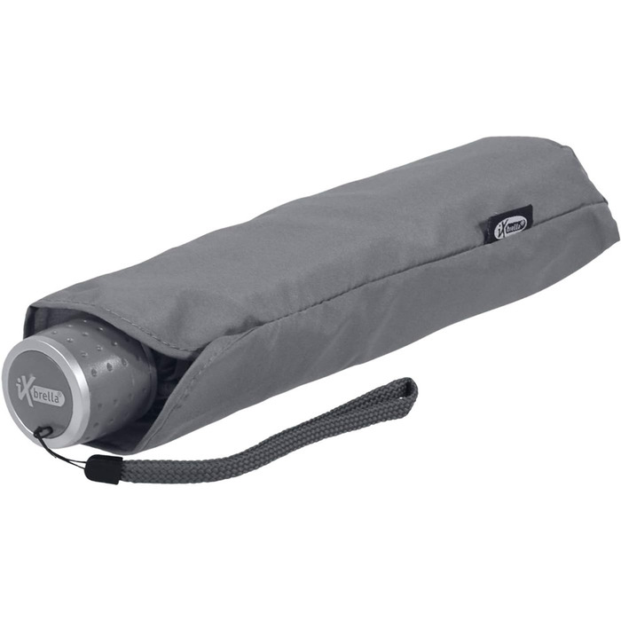 Жіноча кишенькова парасолька з великим дахом - extra light - (сірий)