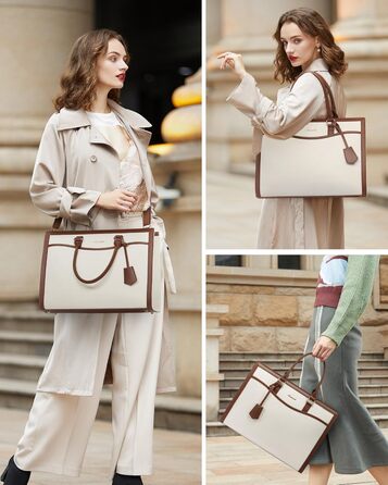 Сумка для ноутбука LOVEVOOK 15.6 дюймів, жіноча, велика, з екошкіри, для роботи, навчання, універсальна, на плечі, велика містка сумка-шопер