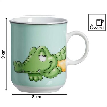 Дитячий набір посуду Kinderset Löwe з гравіюванням (ім'я) + дитячий посуд (крокодил)