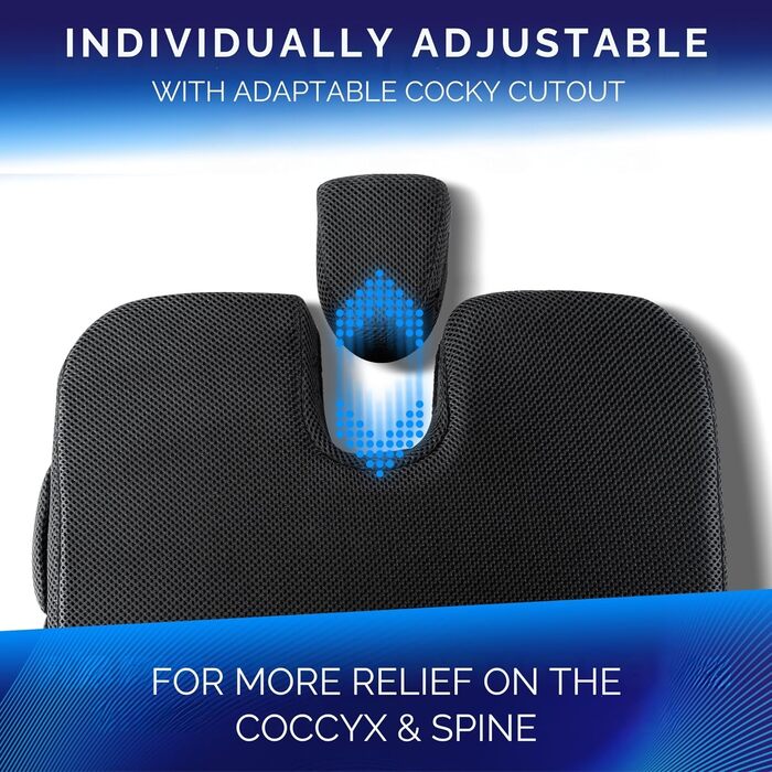 Ортопедична подушка-кусок для підтримки правильної постави | Зручна ергономічна подушка для стільця, авто та ін. | Memory Foam, Soft (45-70 кг)