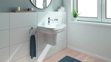 Змішувач для ванної кімнати Grohe Start, економічний, холодна вода в середньому положенні, з Pop-Up клапаном, 19 см, хром, 23746002 M (225 mm)