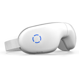 Масажер для очей LAOBEN з підігрівом, Bluetooth, 5 режимів, 180° складний, світло-білий