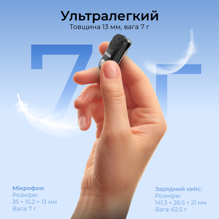 Бездротовий мікрофон BOYA Magic-03 Type-C/TRS Black