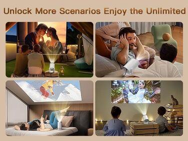 Портативний проєктор LYNCAST HY300 Pro з Wi-Fi, Bluetooth та Android 11. Підтримка 1080P/4K, поворотний на 180°, для домашнього кінотеатру та використання на відкритому повітрі