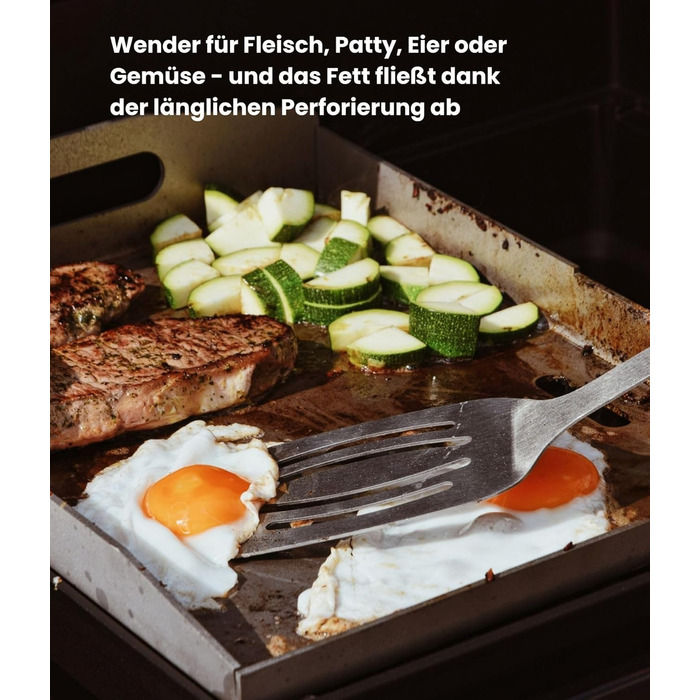 Набір для гриля: щипці, лопатка, виделка, щітка для чищення. Підходить для газових грилів. Подарунковий набір з нержавіючої сталі та акації (4 шт.)