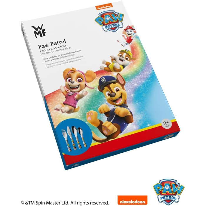 Набір дитячого посуду Paw Patrol від WMF: нержавіюча сталь, від 3 років, Cromargan, 4 предмети
