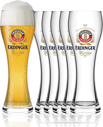 Набір келихів для пшеничного пива ERDINGER - 6 келихів - ідеальний подарунок