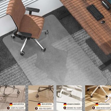 Захисна килимок під офісне крісло Artwelt, PVC, 190x120 см, антиковзаюча