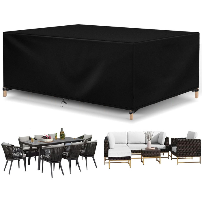 Водонепроникний захисний чохол для садово-патіо меблів, зимовий, 170x94x74 см