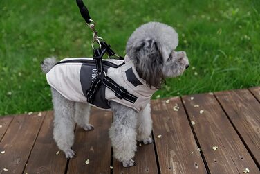 Пальто для собак Lairle, зимова куртка для собак, пальто для собак, пальто для цуценят, куртка, мокрий одяг, пальто для маленьких собак, пальто для маленьких і середніх собак, Roa (XL, Білий)