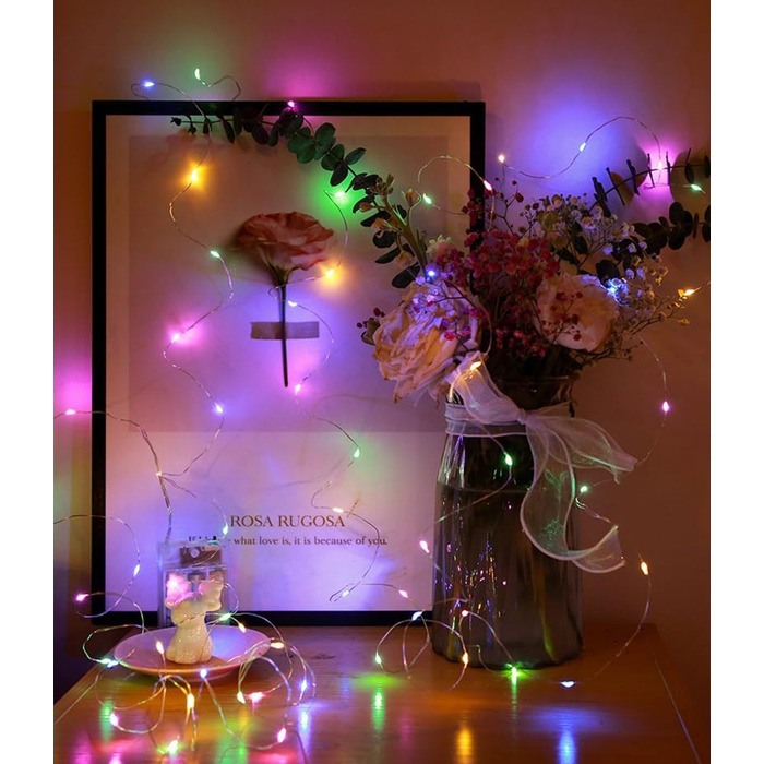 EASTERNSTAR Гірлянда світлодіодна мідний дріт 20м, 200 LED, EU штекер, 8 режимів, вологостійка, для декорування саду, дому, вечірок, святкування Різдва, тепле біле світло