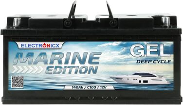 Акумулятор 12V 140Ah GEL Marine Edition для човнів, автофургонів, кемпінгу, сонячна батарея