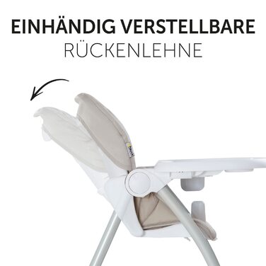 Дитячий стільчик Hauck Sit N Fold - компактний, легкий, з регульованою спинкою та великим кошиком (бежевий)
