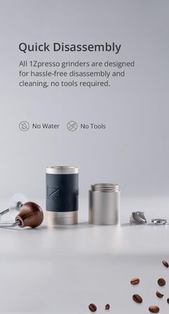 Кавомолка 1Zpresso J срібна, 35 г, з конічним жорном з нержавіючої сталі та регулюванням помелу
