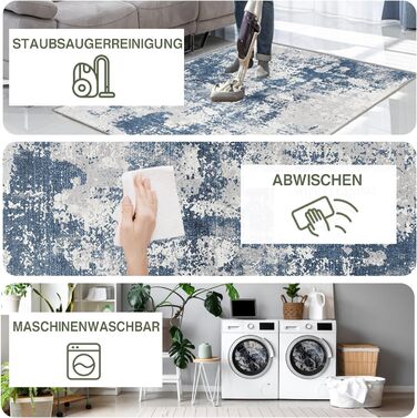 Підкладка під офісний стілець WTHYGB для захисту підлоги 90x150 см, ігрова, антиковзаюча, синьо-сіра