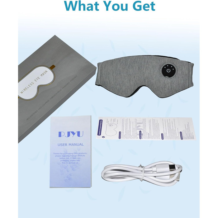 Тепла очна маска PJYU для лікування блефариту та сухості очей, USB-зарядка, миється