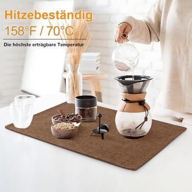 Тканинні серветки на стіл Homaxy (6 шт., Коричневий) - водонепроникні, термостійкі, нековзні