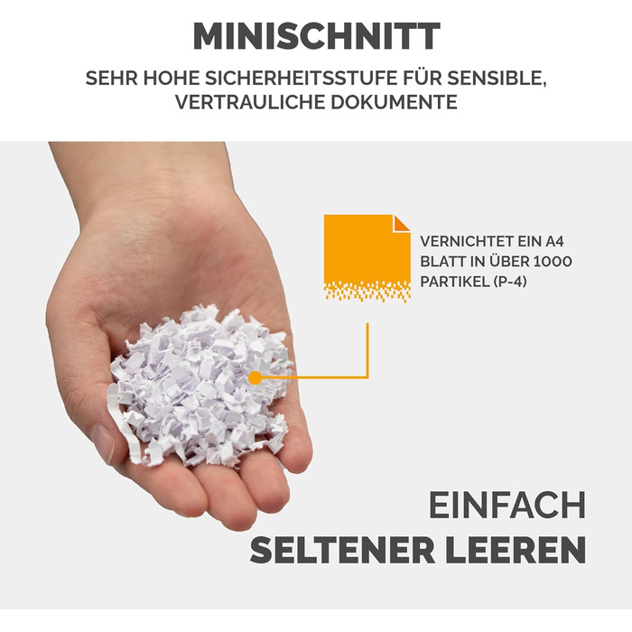Fellowes Aktenvernichter 6 Blatt Partikelschnitt (P4): Шредер для документів Fellowes Powershred FS-6C, 15л, P4, чорний