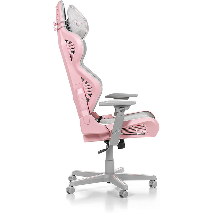 Ігрове крісло DXRacer Air R1S, сітка, сіро-рожеве, до 200 см