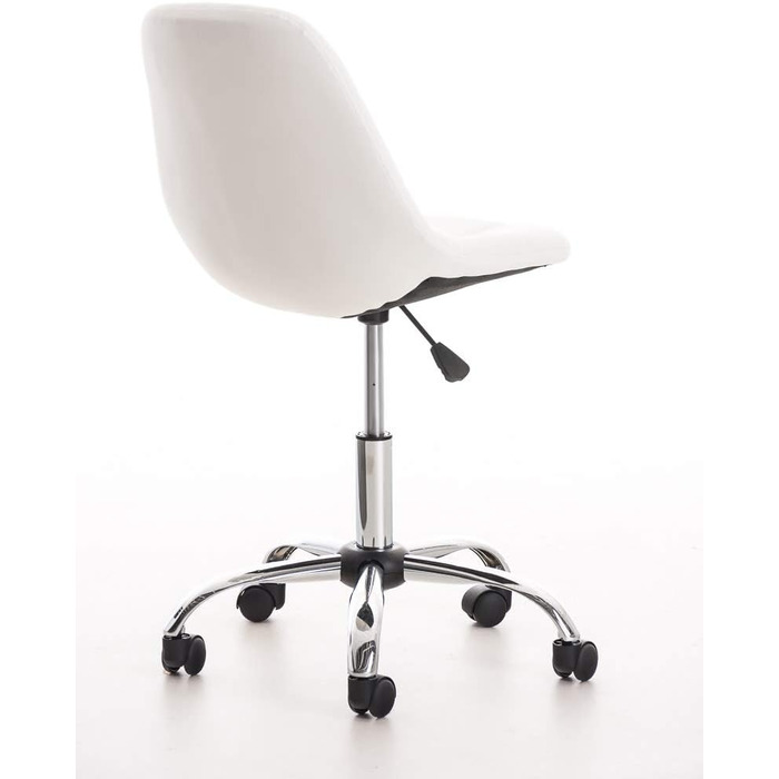 Офісне крісло CLP Emil - регульована висота, поворотний, з штучною шкірою, білий колір