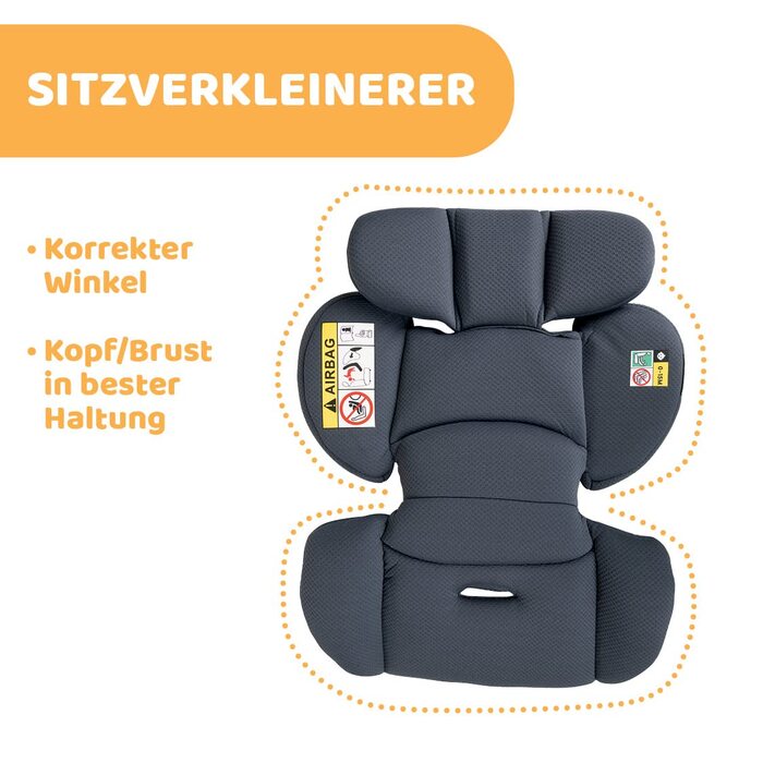 Дитяче автокрісло Chicco Seat3Fit i-Size 0-25 кг (40-125 см) ISOFIX 360 Поворотно-відкидне сидіння, Група 0/1/2 для дітей 0-7 років зі зменшенням подушки, Регульований підголівник з бічним захистом ДИТЯЧЕ КРІСЛО INDIA INK SEAT3FIT I-Size INDIA INK