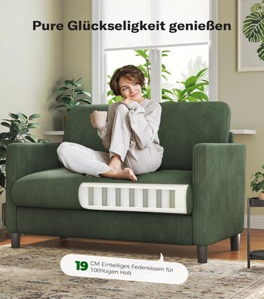 Зручне дитяче ліжко-софа 2 місця з дерева, 130 см, зелений колір