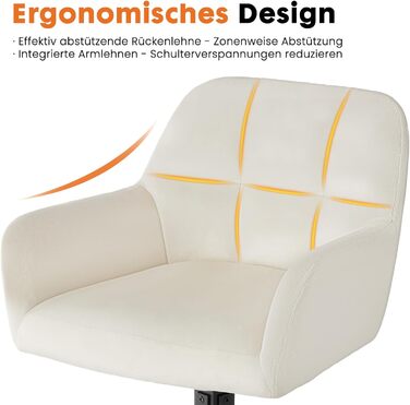 Набір з 4-х м'яких крісел Sweetcrispy для вітальні, кухні та робочого кабінету, з м'якою оббивкою з велюру, поворотні, з металевими ніжками, до 120 кг, зелені (бежеві)