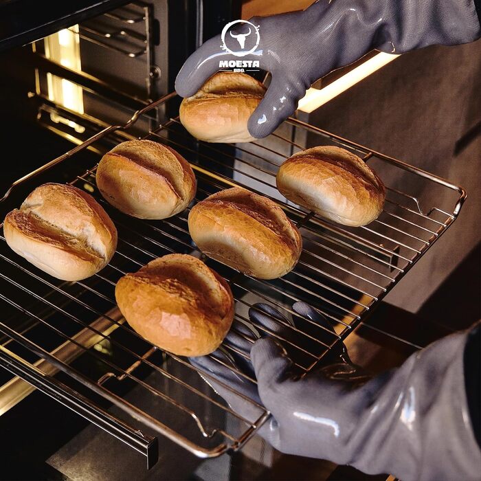 Рукавиці для духовки та барбекю з силікону - термостійкі до 250 градусів, можна мити - розмір (XXL), 19832 - HeatPro Gloves -