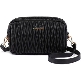 LOVEVOOK Сумка через плече жіноча, маленька сумочка кросбоді, чохол для телефону, сумка на плече, шкіра PU, чорна