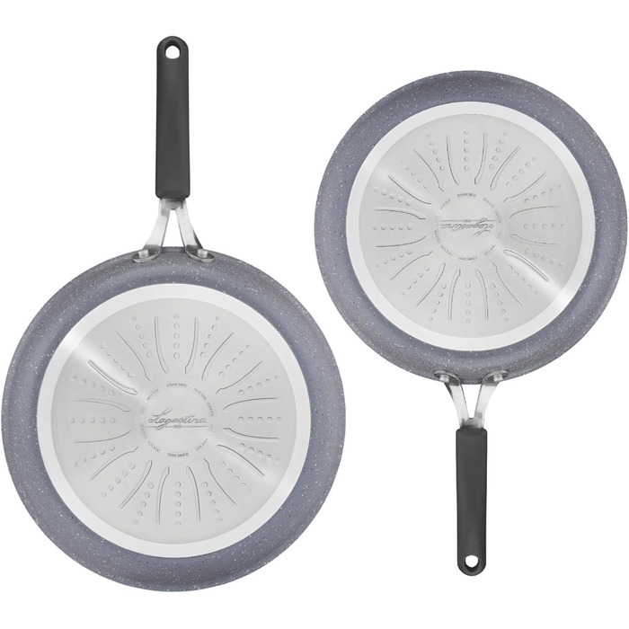 Набір сковорідок Lagostina Tempra Mineral з антипригарним покриттям, 24/28 см, силіконовий гриб, для всіх джерел тепла