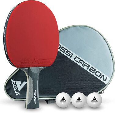 Схвалена JOOLA ITTF ракетка для настільного тенісу INFINITY CARBON, MEGA CARBON, ROSSI CARBON для досвідчених гравців, для змагань, набір для настільного тенісу, включаючи м'ячі для настільного тенісу 40 мм, чохол для настільного тенісу INFINITY CARBON (к