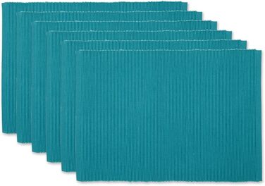 Набір тканинних серветок DII Basic Everyday Gerippte, 6 шт., 33x48 см, блакитний, 100% бавовна