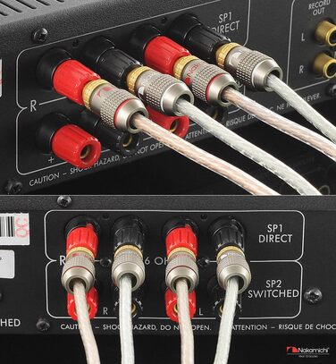 Банан-штекери Nakamichi FanLock 24K з позолоченим покриттям, 10-18 AWG, 4 мм, 24 шт. и (12 пар) для Hi-Fi аудіо