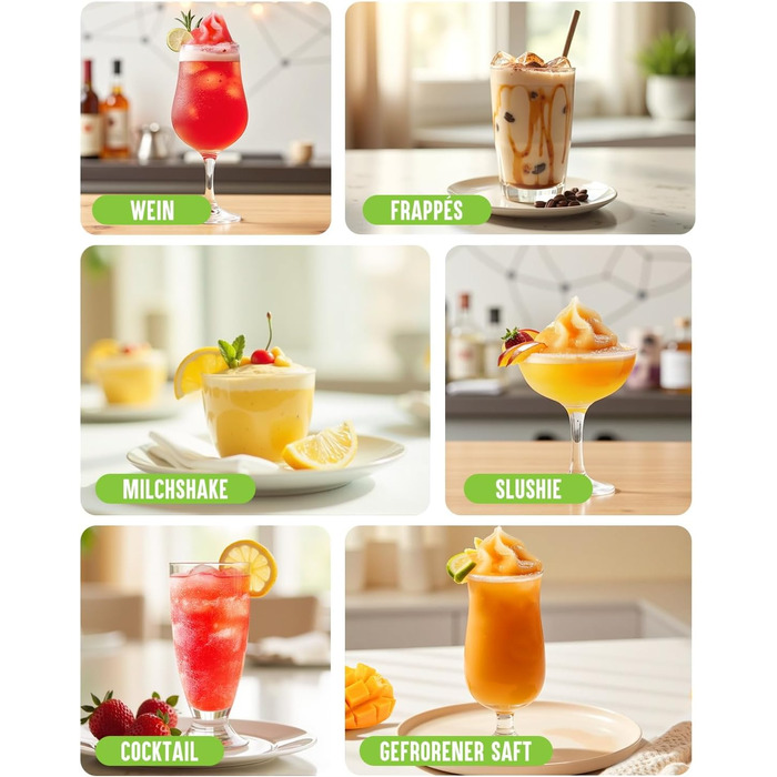 Машина для смузі без льоду, 2L, самоочищення, 5 програм, смузі, маргарита, фраппе, молочний коктейль (S1.2)