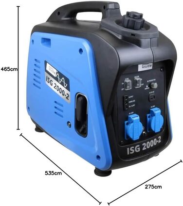 Генератор інверторний Güde ISG 2000-2 (2000 Вт, бензин, 4-тактний, ECO, захист від перевантаження)