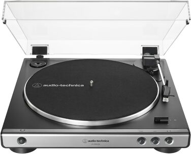 Програвач вінілу Audio-Technica LP60XBTBK, автоматичний, Bluetooth, USB, сірий, ремінний привід