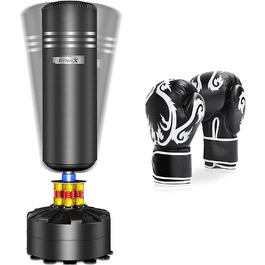 Боксерський мішок Dripex з рукавичками 175 см чорний
