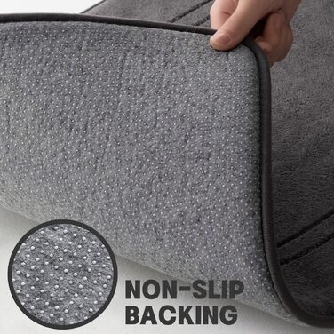 Килимок для ванної кімнати Chakme, антиковзкий, 60x90 см, темно-сірий