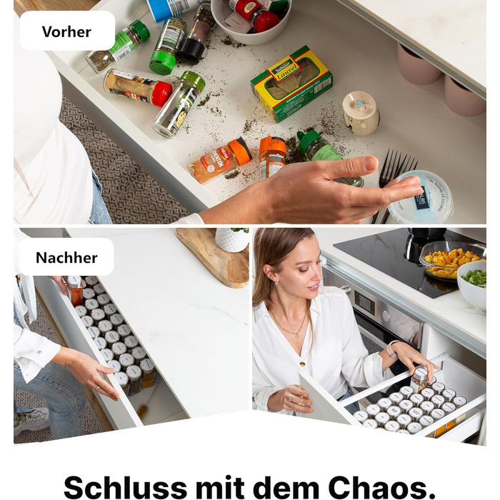 Набір скляних банок для спецій Deco haus® (12 шт.) - організоване зберігання спецій