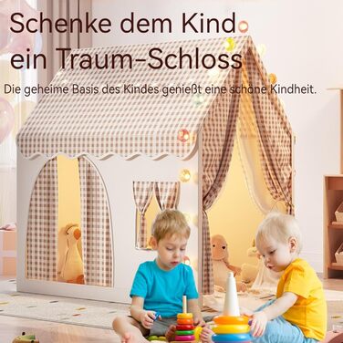 Дитячий намет для гри в приміщенні JRUKM, ігровий будиночок для дівчаток та хлопчиків, намет-ігровий будиночок для дитячої кімнати, ігри та читання, хакі