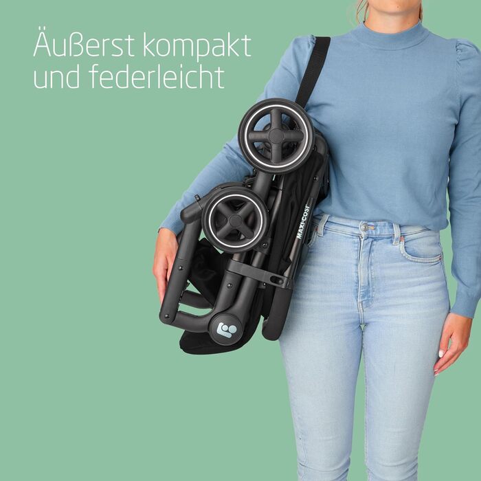 Дитяча коляска Maxi-Cosi Lara2 Essential Black, 0-4 роки, до 22 кг, легка та компактна, 3 положення для сну, складна