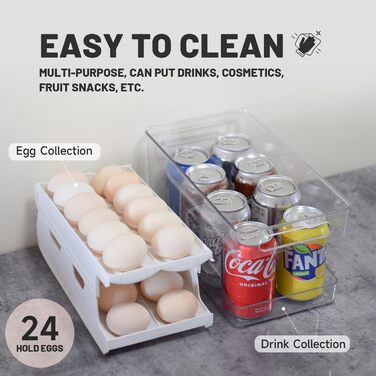 Організатор для яєць Virmate - 24 ячейки, зелений, для холодильника, з кришкою