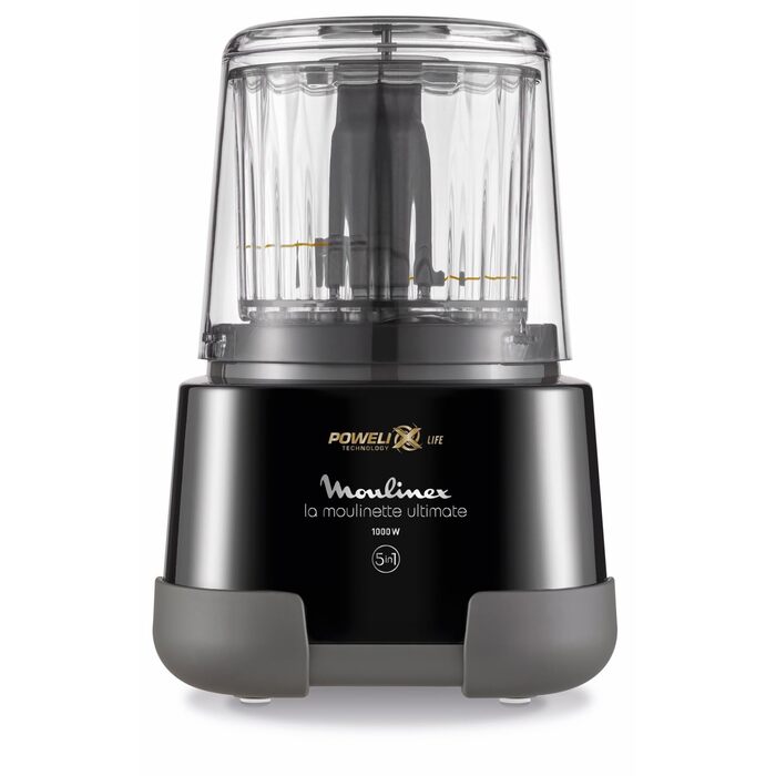 Подрібнювач Moulinex La Moulinette Ultimate, електричний, 1000 Вт, 350г/550мл, 5 функцій, чорний (DP810810)
